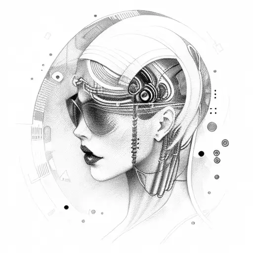 Cyberpunk Woman With Augmentations