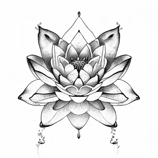 Water Lily And Delphinium Mix