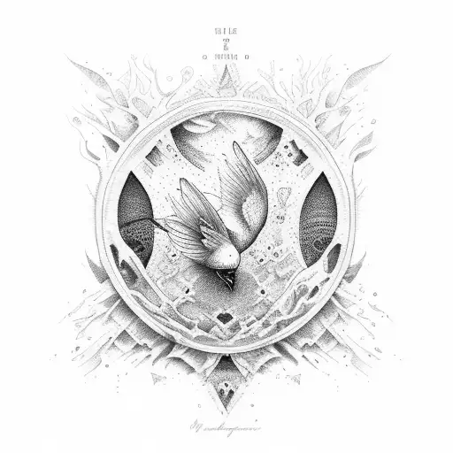 Vermillion Bird Lan On Water