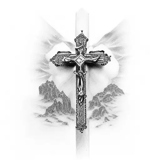 Cross And Rosary And Bible