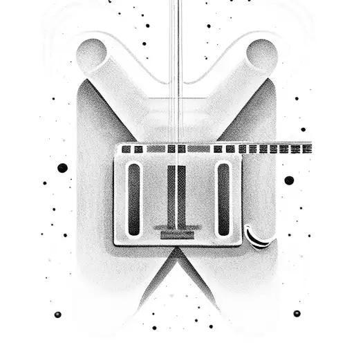 Electric Guitar But The Bridge Is Turned Into A Keyboard