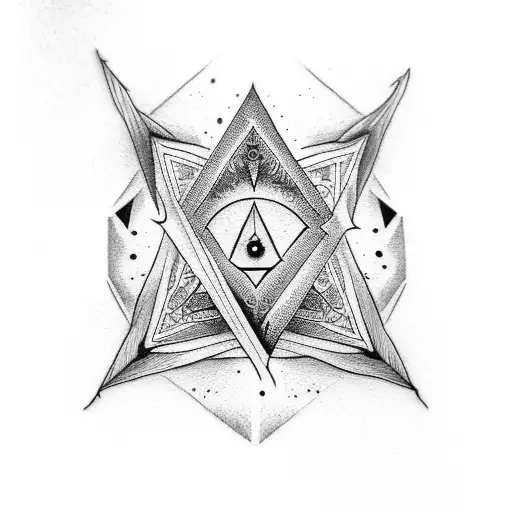 Forearm Ring Tattoo With Illuminati Triangle