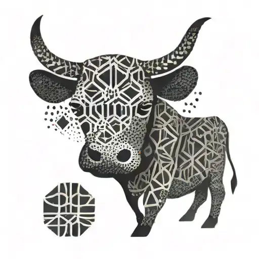 An Abstract Geometric Pattern Inspired By Cattle Branding Symbols