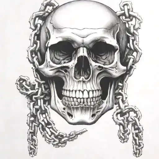 Skull And Chains Wrapped