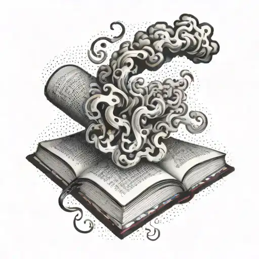 A Smoking Book With Pages Made Of Swirling Smoke