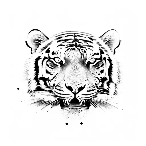 Tiger Transformed Into A Surreal Art Piece