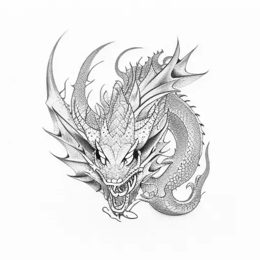 Minimalist Semicolon And Dragon