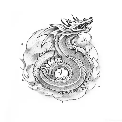 Minimalist Semicolon Dragon