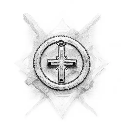 Christian Cross Made Out Of A Dirtbike Chain