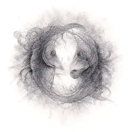 Leo And Pisces Symbol Intertwined