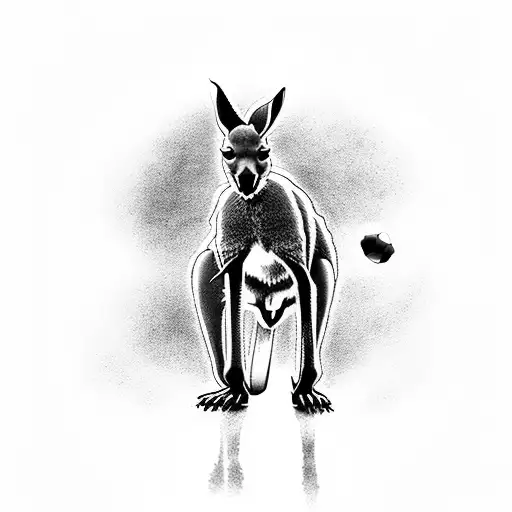 A Kangaroo Playing Football In A Futuristic Anime Stadium