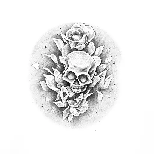 Skeleton Hand Crushing Flowers