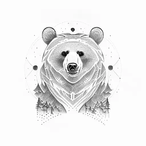 Bear Standing On Log