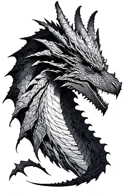 Skyrim Alduin Resembling Skyrim Logo