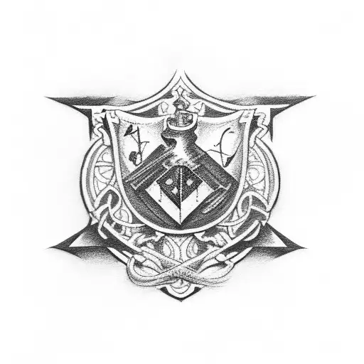 Navy-themed Harry Potter Symbol