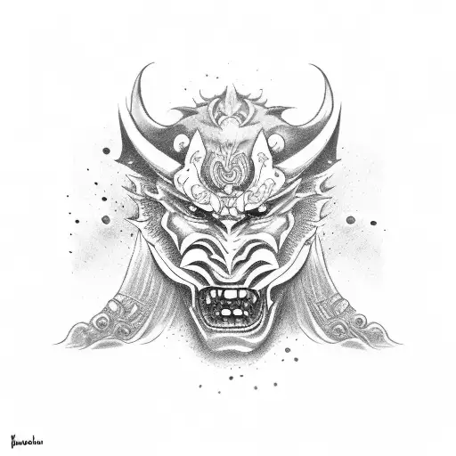 Oni Mask With Necklace