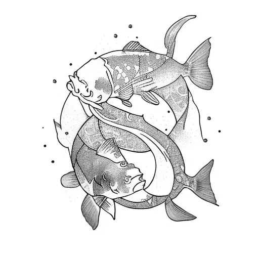 Pisces With Koi Fish