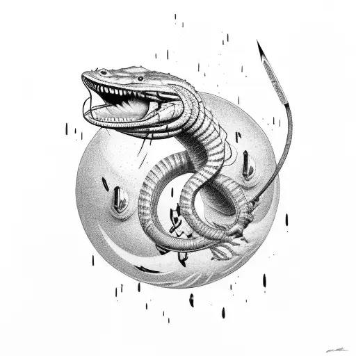 Cobra With Cricket Bat And Ball