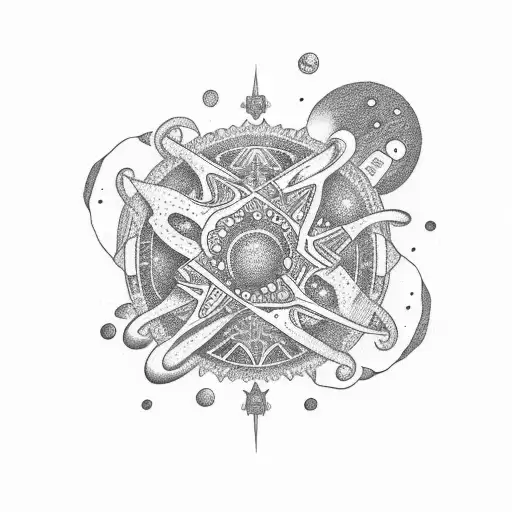 Outer Space With Mexican Aspects And A Narcissus Flower