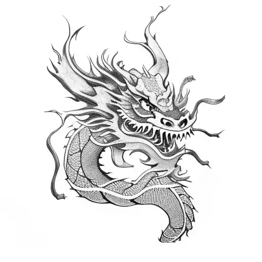 Chinese Dragon Wrapped Around Arm With Sleeve