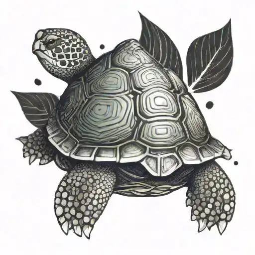 A Turtle Carrying The World On Its Shell Symbolizing The Client's Love For Her Baby