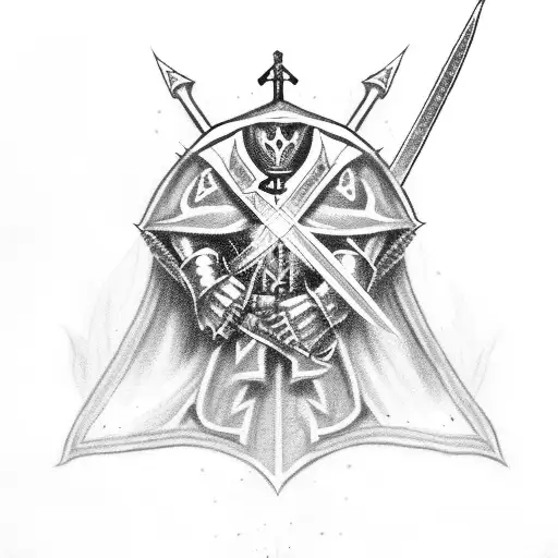 A Knight Templar With A Sword