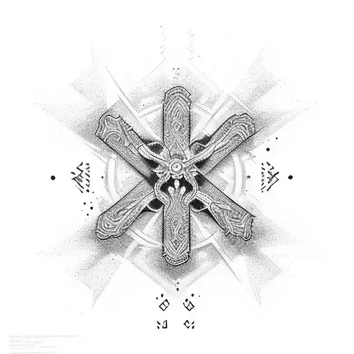 Cross With Fear No Evil Spelt Out