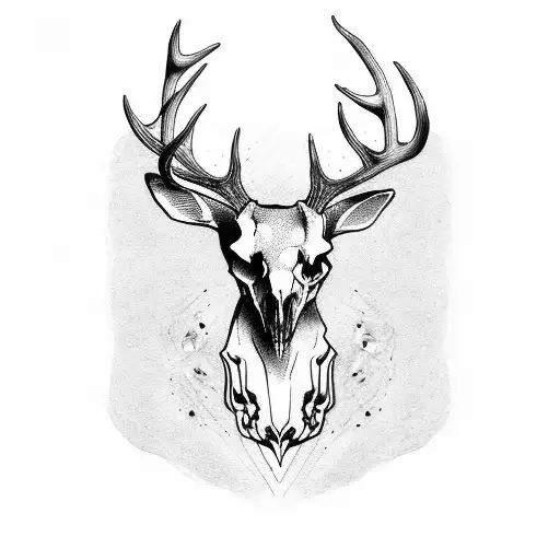 Deer Skull With Antlers