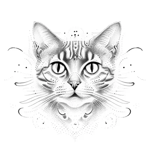 A Data Scientist Surrounded By Three Mystical Cats Made Of Coffee Swirls