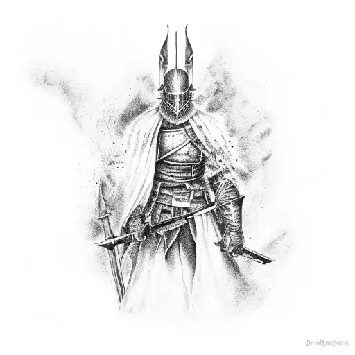 Dark Souls Soldier At The Bonfire