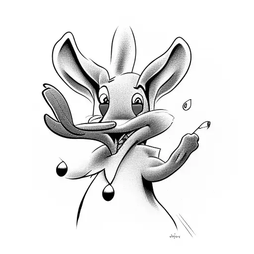 Elmer Fudd's Gun Shoots Daffy In The Face Causing His Beak To Be Backwards