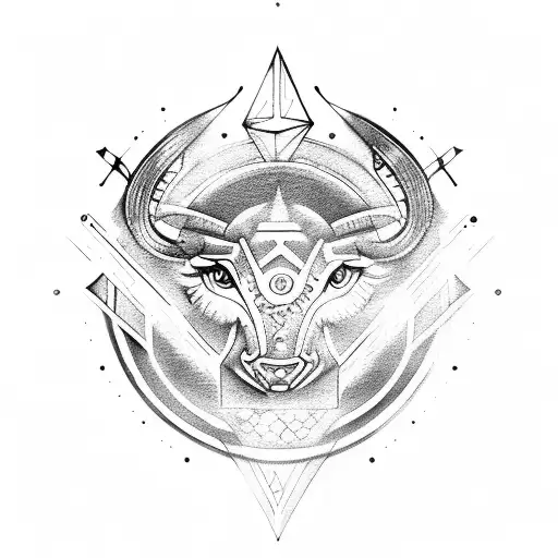 Gemini Symbol With Elements Of Taurus And Scorpio Symbols