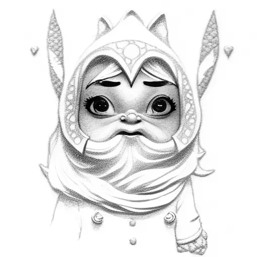 Friendly Female Gnome Cute Traditional