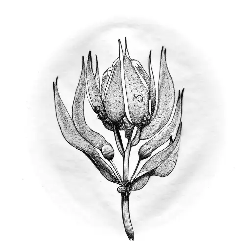 Botanical Illustration Of A Plant Native To Favorite Places