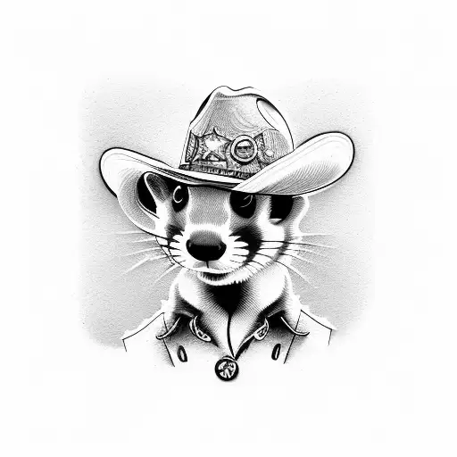 Ferret Foam Cowboy Hat