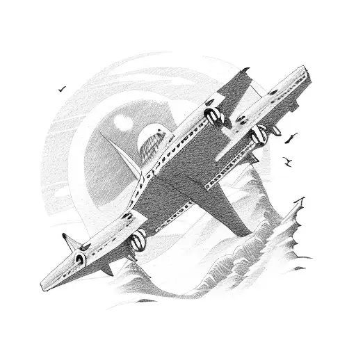 A Sleek Airplane Soaring Over A Snowy Mountain Peak