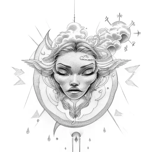 Clouds Exposing Sun Rays Raining Down On Angels And Chariots