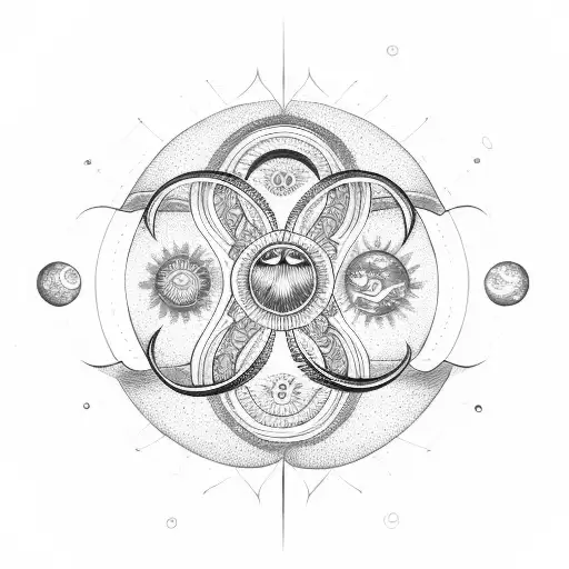 Infinity Symbol With Moon And Sun