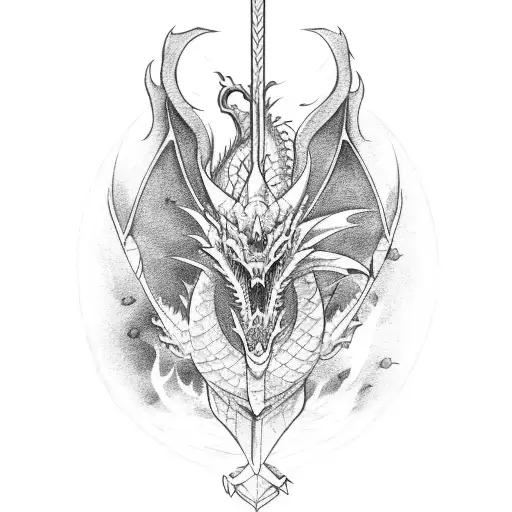A Dragon Being Shooted Out From A Bow Just Like An Arrow