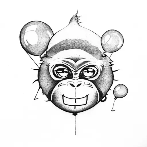 Monkey With Balloon
