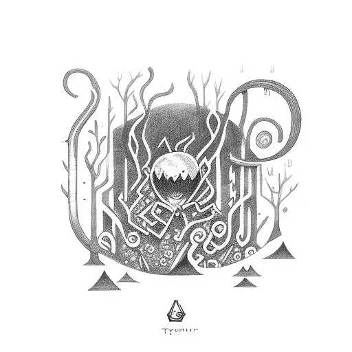 A Mysterious Cryptid Hiding In A Forest Of Musical Notes