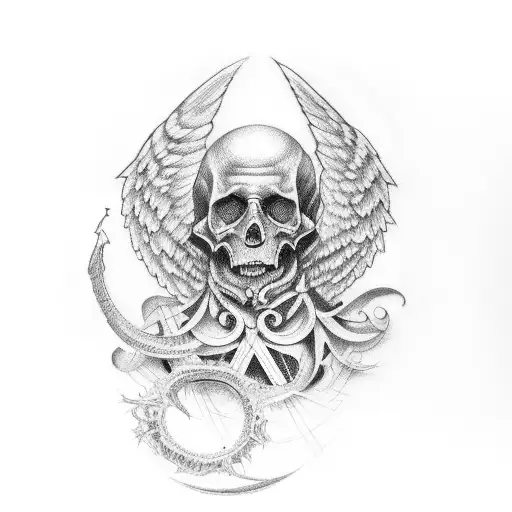 Fear Of Death In Greek Art Connected With Angelic Symbol