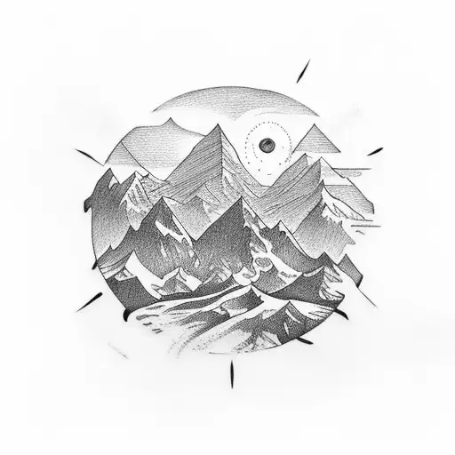 Mountain With An Uroboros In The Middle