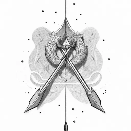 Bow And Arrow With Name Shashwat