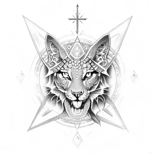 Purple Crystal Adorned With Spiritual Symbols