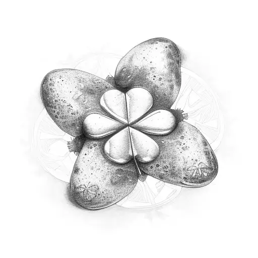 Four Leaf Clover With O Z A S