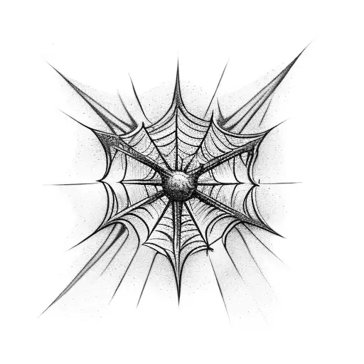 Pointy Cross With Spider Web