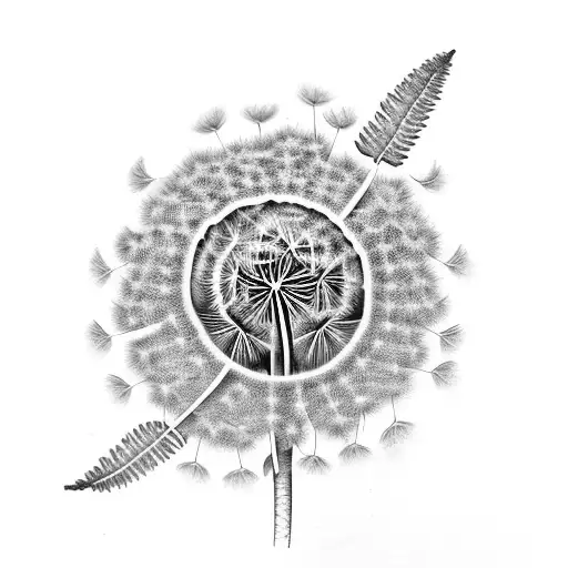 Dandelion With Fern Stem