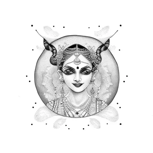 Classical Dancer Gracefully Moving Under A Full Moon