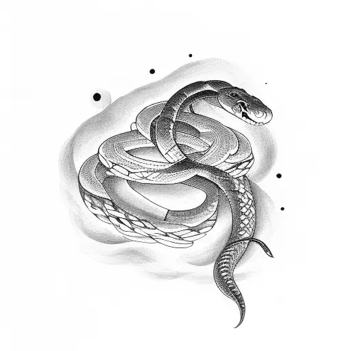 I Am A Daughter Of No World With Snake Around It